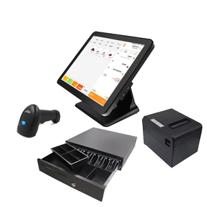 Terminal de caja registradora POS con pantalla táctil única de 15 pulgadas con NFC e impresora térmica Android/Windows OS para restaurantes y venta al por menor - Product Image 1