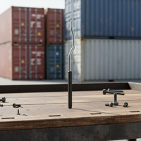 Poignée de verrouillage de porte de conteneur robuste, ensemble de poignées en acier ISO pour conteneur de marchandises, antivol