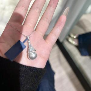 S925 Pure Silver Full Diamond Snowflake Butterfly Tassel Pendant <b>Necklace</b> Trendy Luxury Gift <b>for</b> Girls <b>Girlfriends</b> on Birthdays - Product Image 1