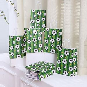 Custom Soccer Themed Party Favor <b>Paper</b> <b>Bags</b> Kraft <b>Paper</b> <b>Bag</b> Twisted Handle <b>Gift</b> <b>Bags</b> for Birthday Party Supplies - Product Image 6