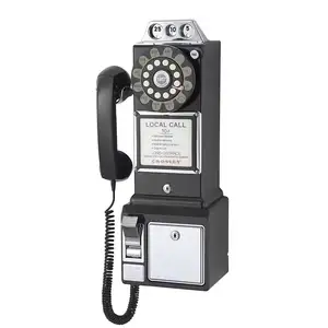 Crosley 1950 Classic Pay Phone antigo telefone montado na parede único telefone Amaz venda quente Telefone antigo