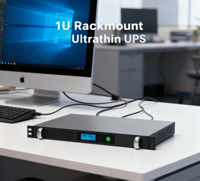 ASI 1U pour montage en rack 1000VA/1200VA avec écran LCD et AVR, à interaction linéaire, pour serveur, réseau et PC
