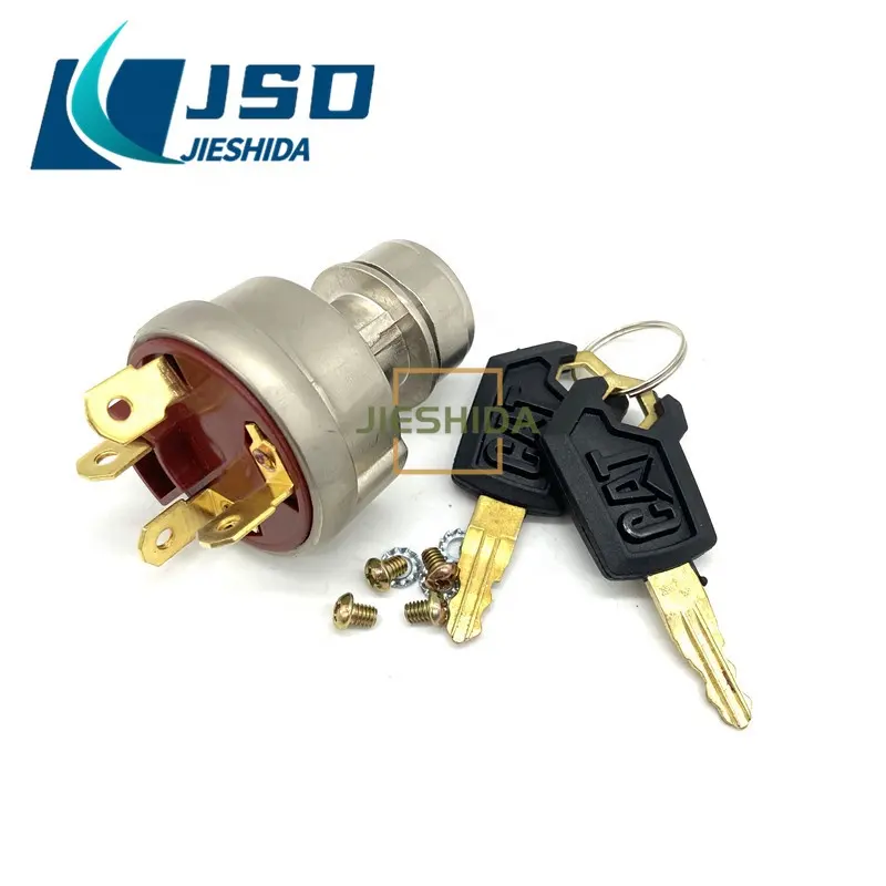 CAT Electric parts 4 pins start key 4 wires Ignition Switch 9G7641 with Key for E320C Excavator