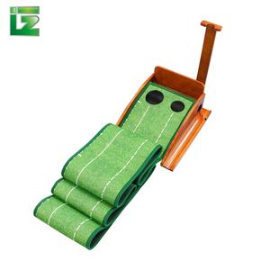 Usine <span class=keywords><strong>Mini</strong></span> <span class=keywords><strong>Golf</strong></span> Putting aides à la formation en bois intérieur <span class=keywords><strong>Golf</strong></span> Putting Green Mat avec déflecteur et retour de balle - Product Image 3
