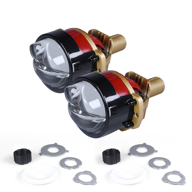 130W Bi Led Projector Lens 1.8 Inch 6 Wick Super Bright 6500K Dual Laser Projector Car Headlight Projector