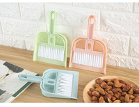 Mini cepillo de limpieza portátil de plástico para escritorio con cerdas suaves y mango de plástico, juego de recogedor para limpieza de coches, camas y teclados