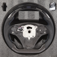 Volant en fibre de carbone véritable avec LED de couleur personnalisée, affichage de la vitesse et du régime moteur pour BMW 320i 335i E90 E91 E92 E93 M3 Série 3 3 Coupé Berline