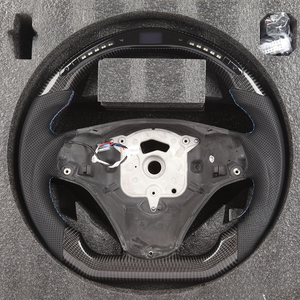 Volante Deportivo de Fibra de Carbono Real con LED de Velocidad RPM de Color Personalizado para <span class=keywords><strong>BMW</strong></span> <span class=keywords><strong>320i</strong></span> 335i E90 E91 E92 E93 M3 Serie 3 3 Coupé Sedán - Product Image 5
