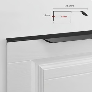 Newest Design Minimalist Edge <strong>Pull</strong> Handles Waterproof Easy Clean Durable Eco-Friendly Aluminum Profile for Drawer Dresser - Product Image 3