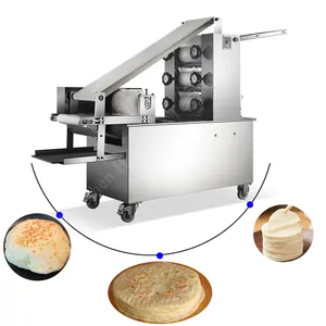 高品质crepiere电子阿拉伯面包机玉米饼机roti制作全自动小型家用面团压片机