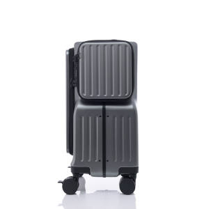 <span class=keywords><strong>Valise</strong></span> <span class=keywords><strong>cabine</strong></span> 20 pouces en aluminium, rigide, bagage à main, serrure TSA, ouverture frontale, silencieuse, 360° °   <span class=keywords><strong>Valise</strong></span> à roulettes - Product Image 4