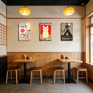 低价高品质时尚金属海报餐厅墙壁艺术装饰品日本特色产品金属墙壁艺术标牌 - Product Image 2