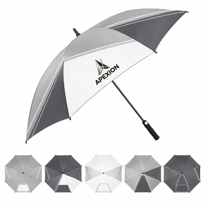 Paraguas de golf semiautomáticos de lujo, clásicos, personalizados con logotipo, para exteriores, grandes, resistentes al viento, impermeables, con protección UV. - Product Image 6