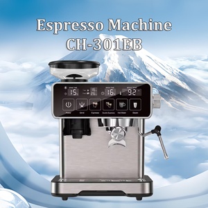 Machine à café semi-automatique professionnelle 20 bars avec broyeur intégré 1150W en acier inoxydable électrique pour expresso - Product Image 5