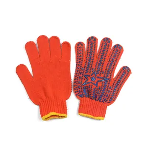 Günstige Yiwu Arbeits punkt handschuhe 600g 500g Sicherheit Doppelseitige PVC gepunktete Handschuhe