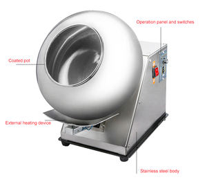 La máquina de recubrimiento de maní más profesional, máquina de recubrimiento de praliné de chocolate y chocolate, máquina de recubrimiento de chocolate Nana chips - Product Image 2