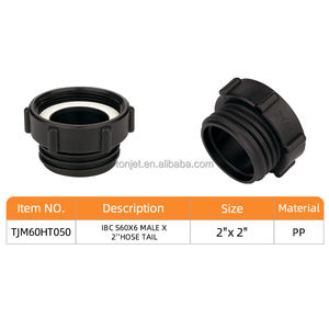 Adaptateur de raccordement Camlock 2 1/8" BSP femelle x S60*6 mâle, en plastique PP lisse, pour raccordement de citerne IBC - Product Image 2