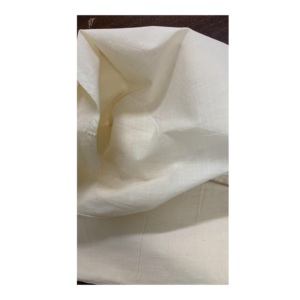 60x60 Slub Cambric Greige Fabric 45" Width Plain Cotton for Garments - Product Image 1