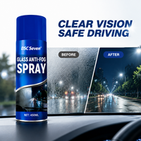 Spray anti-buée en verre nano 450 ml, protection longue durée pour pare-brise de voiture, visière de casque, miroir de salle de bain, application facile