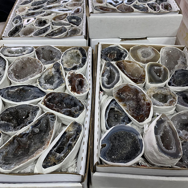 large agate geode Druzy box