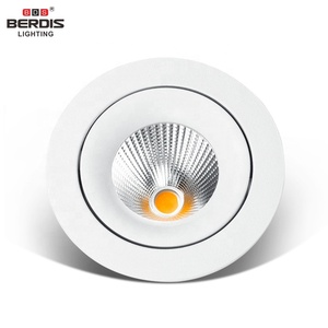 Berdis Curved 75mm Cut Out Round Deep Reflector Anti Glare Led Spotlight COB Ajustable Slim Radiador Luz de techo para carcasa - Product Image 1