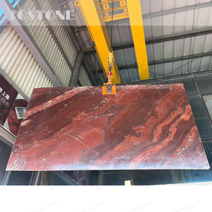 Dalle de quartzite polie Tostone, grand format, motif rouge naturel, finition brillante, pour une installation élégante de carrelage mural et de sol - Product Image 1