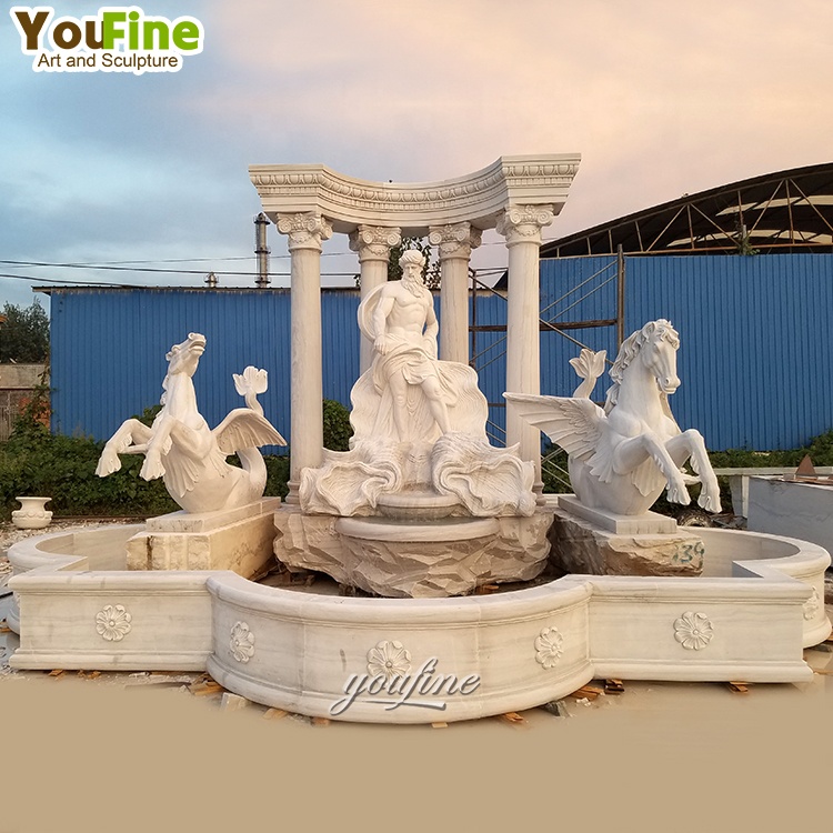 Знаменитый Большой уличный садовый мраморный фонтан Poseidon Trevi, цена