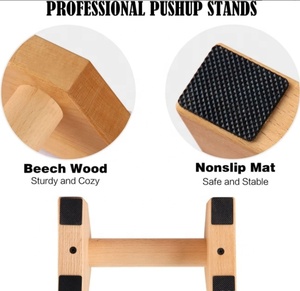 Barre per flessioni OEM <span class=keywords><strong>in</strong></span> <span class=keywords><strong>legno</strong></span>, parallele antiscivolo per calisthenics - Product Image 6