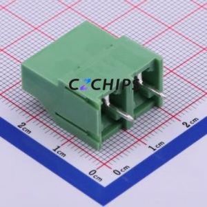 XY130-9.5-2P Screw Terminal Block Through hole Component (THT),P=9.5mm Connector 1x2P 9.5mm Green Through Hole - Product Image 2