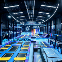 Parc de trampolines intérieur professionnel pour enfants, avec obstacles Ninja, aire de jeux pour le saut, certifié ISO9001
