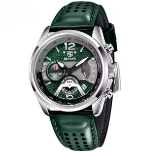 Nuevo Reloj Deportivo Cronógrafo Luminoso para Hombre, Reloj de Cuarzo con Correa de Cuero, Resistente al Agua, para Negocios - Product Image 1