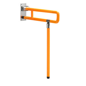 Barra de apoyo plegable para baño, barra de seguridad antideslizante con rotación de 180 grados para ancianos y discapacitados, soporte para inodoro - Product Image 3