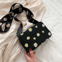 Nouveau Sac d'Été Frais pour Femme 2024, Sac à Fleurs Imprimé Chrysanthème, Sac à Bandoulière et Travers pour Fille