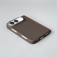 JOYPORODO V-K01 Coque arrière en fibre d'aramide pour iPhone, vente en gros, compatible chargeur magnétique sans fil, présentoir de vente au détail