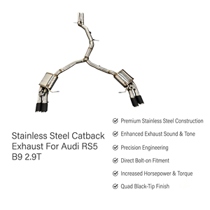 ท่อไอเสียสเตนเลสที่มีความแม่นยำแบบ Vortex เหมาะกับ RS5 Audi B9 2.9T 2019-2025ใส่ได้โดยตรง - Product Image 1