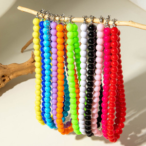 Collana di Perline alla Moda in Colori Dopamina, Stile Europeo <span class=keywords><strong>e</strong></span> Americano - Girocollo in Acrilico Semplice <span class=keywords><strong>e</strong></span> Versatile - Product Image 3