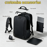 Sac à dos d'affaires personnalisé en usine, imperméable en Oxford, pour ordinateur portable 15,6'', sac de voyage pour ordinateur avec pochette pour trolley et interface USB