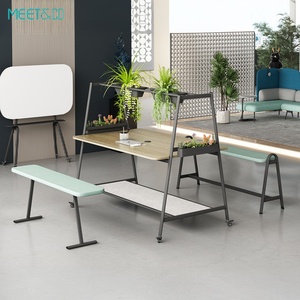 Bureaux de bureau au design moderne et élégant, ensemble table haute et chaises pour collaboration, réception publique, durable et de haute qualité - Product Image 2