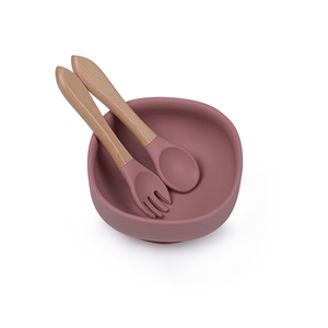 Nhãn Hiệu Riêng Không Độc Hại Silicone Hút Ăn Bát Muỗng Đặt Kid Đồ Ăn Trẻ Em Món Ăn Trẻ Sơ Sinh Đồ Dùng Bé Bộ Đồ Ăn - Product Image 2