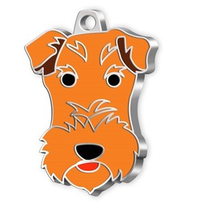 Médaille d'identification pour chien en émail, motif Fox Terrier Fawn - Product Image 1