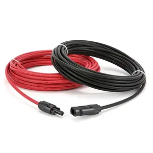 TUV cobre estañado mc4 cable IP67 impermeable cabeza única 1000V 30A conector fotovoltaico 3m cable 10AWG/6MM2