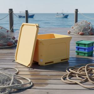 Bac isotherme en <span class=keywords><strong>plastique</strong></span> de 600 L haute capacité, extra large, pour le transport de fruits de mer - Product Image 1