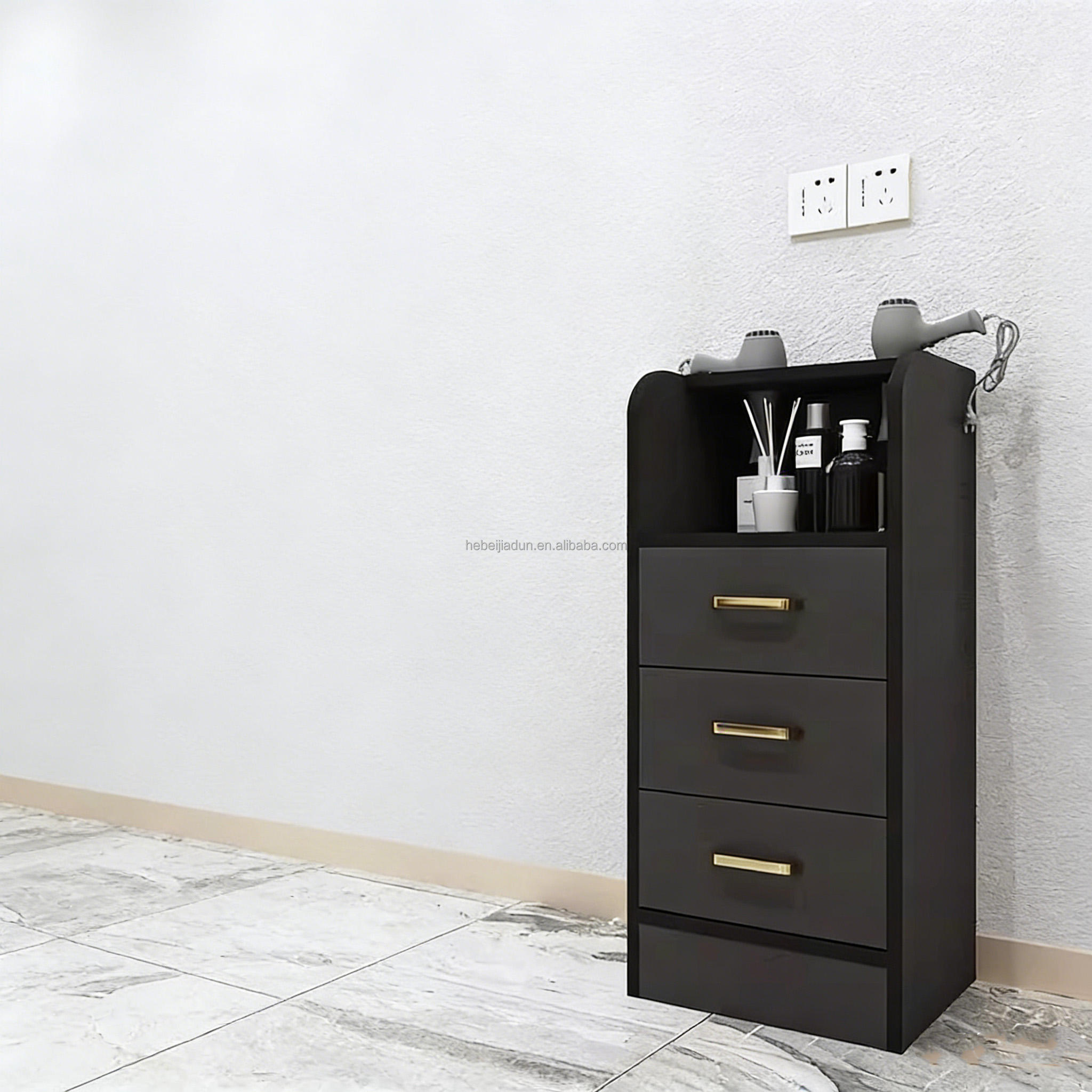 02_Three-Drawer Chest [Black](one)