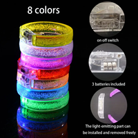 Bracelets lumineux à DEL Bracelets lumineux dans le noir Bracelet à bulles lumineux au néon Fournitures de fête Mariage Décorations de Noël