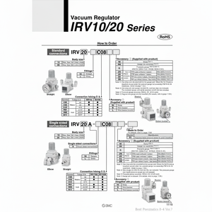 Régulateur de vide IRV20-LC10LZA pneumatique SMC Régulateur de pression de haute qualité - Product Image 1