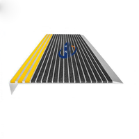 Marches d'escalier larges MEISHUO, nez de marche jaunes antidérapants en carbure de silicium, garnitures métalliques pour escaliers, bordures de marches en aluminium pour intérieur et extérieur