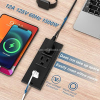 Multiprise encastrable compacte avec ports USB intégrés et protection dissimulée
