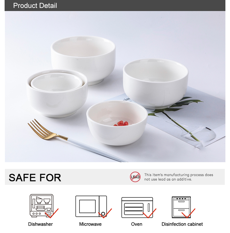 Essential White Japanese Ceramic Bowl Rice Bowl