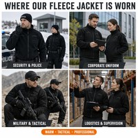 Fournisseur en gros de vestes uniformes avec logo personnalisé, veste coupe-vent en polaire unisexe pour le travail, automne-hiver, chaude