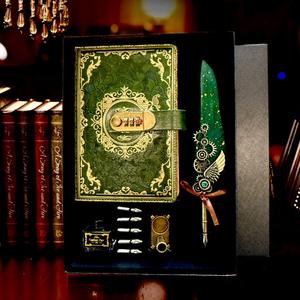 Juego de Bolígrafo y Cuaderno Retro Literario con Ancho de Escritura de 0.5 mm, Tinta Azul/Negra para Escribir en el Diario y Tomar Notas - Product Image 2